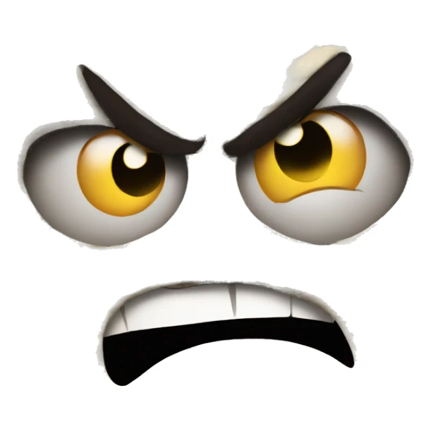 newspaper angry face sticker