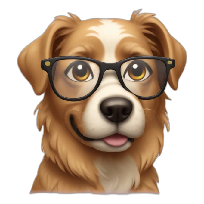 Dog with glasses sticker