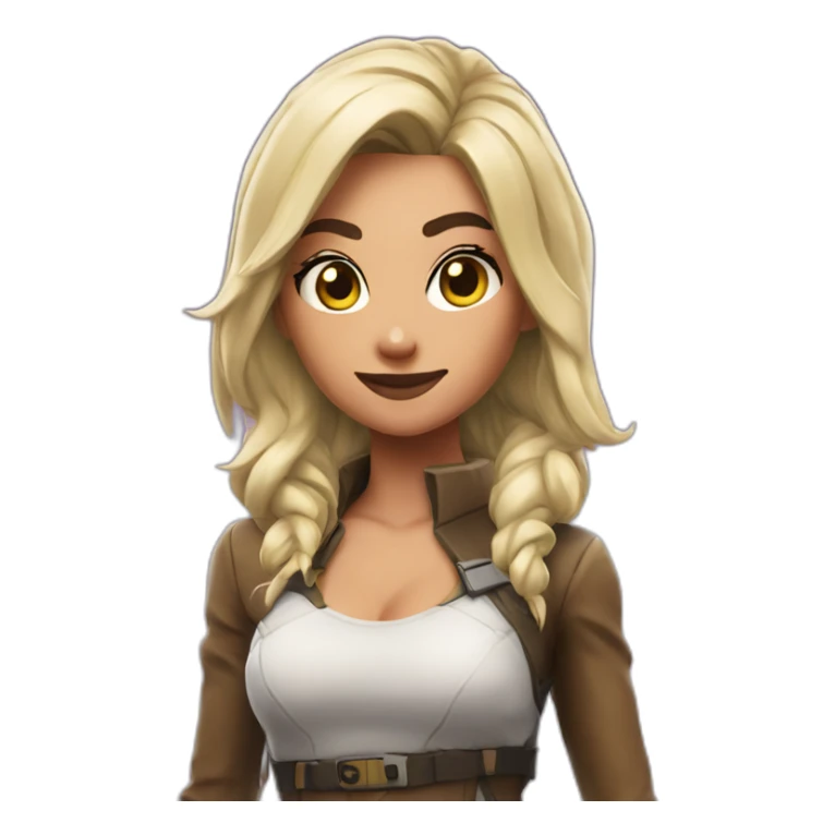 Fortnite blanche girl blonde Halloween sticker