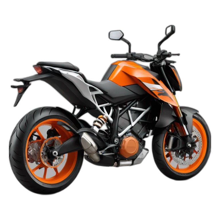 A orange and grey KTM 390 duke 2022 sticker