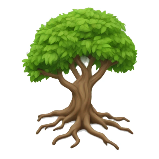  Un árbol de la vida con raíces profundas y ramas extendidas, representando la conexión con la tierra. sticker