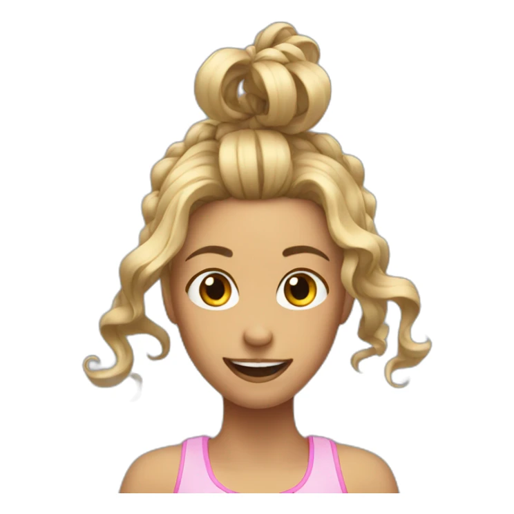 A girl tossin hair sticker