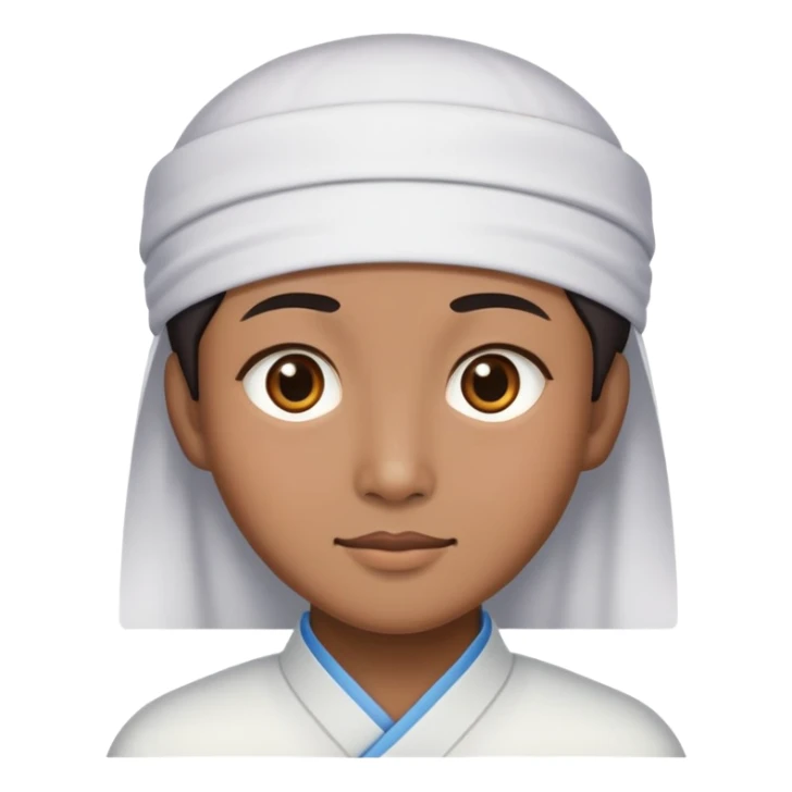 Person with Chinese appearance, darker skin tone, and narrow eyes, friendly expression sticker