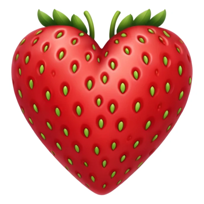 Heart-Strawberry shaped as a heart sticker