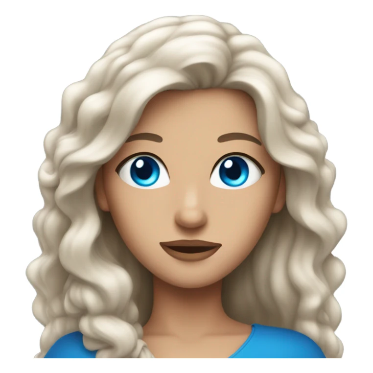 Brunette queen with long hair and blue eyes  sticker