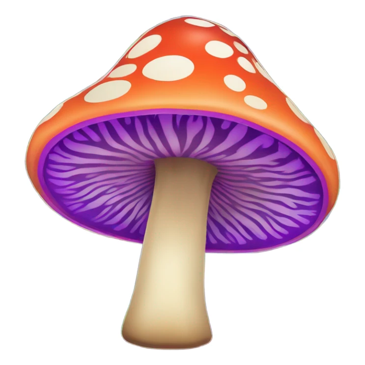 trippy swirly mushroom sticker