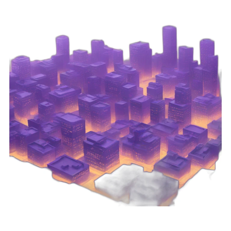 A city made in purple cristal sticker