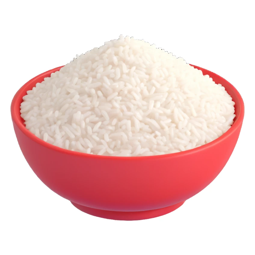 bowl of white rice sticker