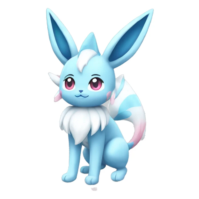 Kawaii Sylveon-Glaceon Full Body sticker