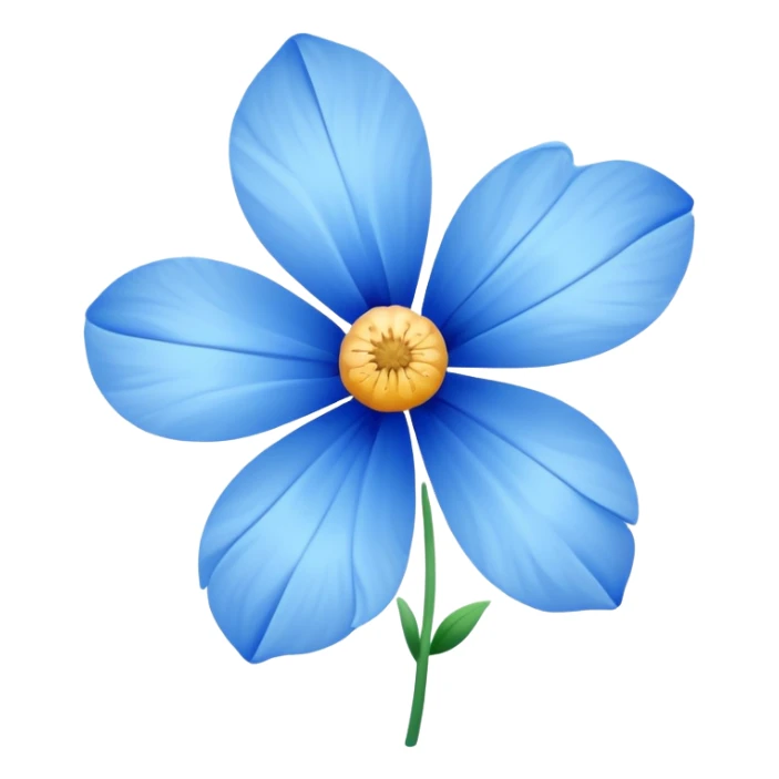 A blue flower sticker