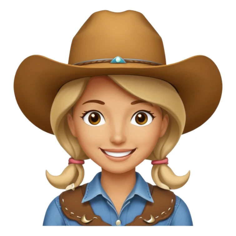 Cowgirl tipping hat sticker