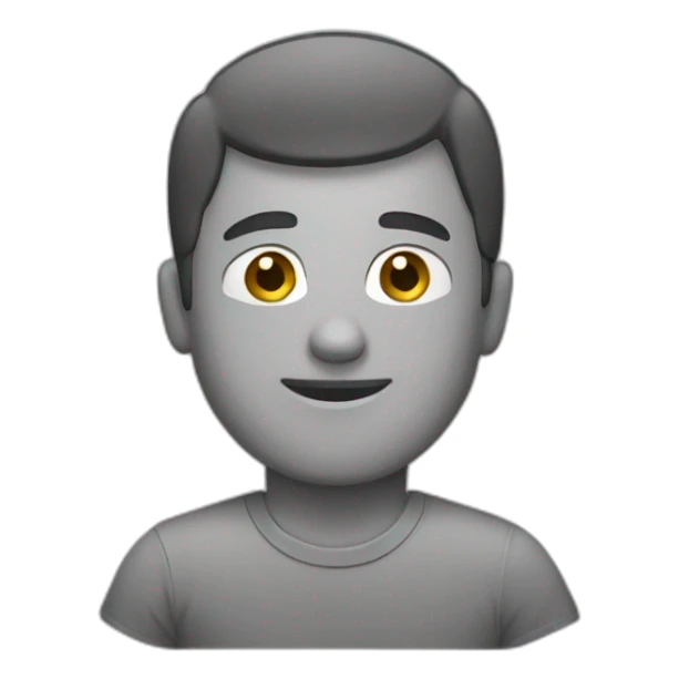 Man back with grey t-shirt sticker