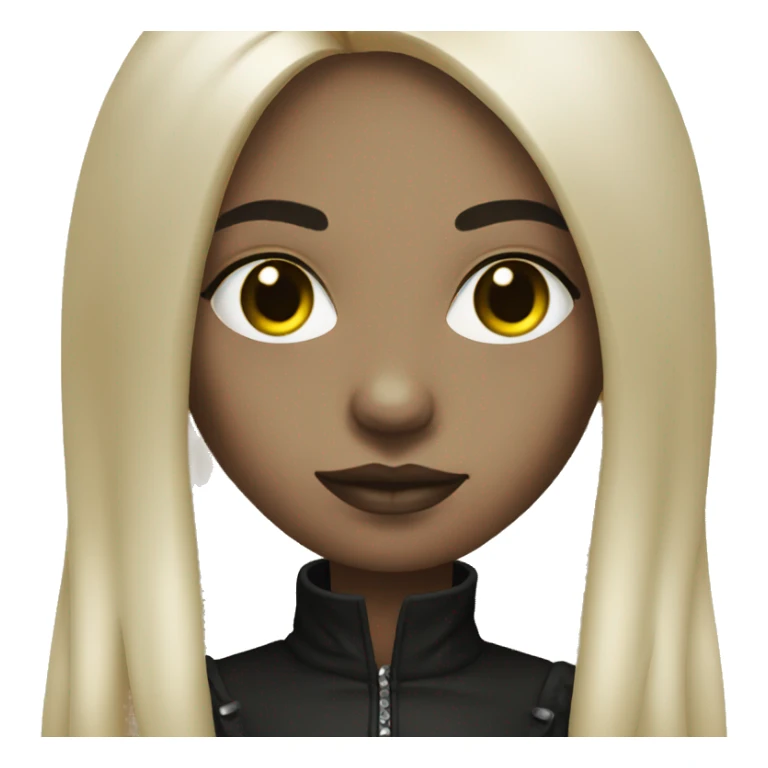 black goth girl with blond straight hair  sticker