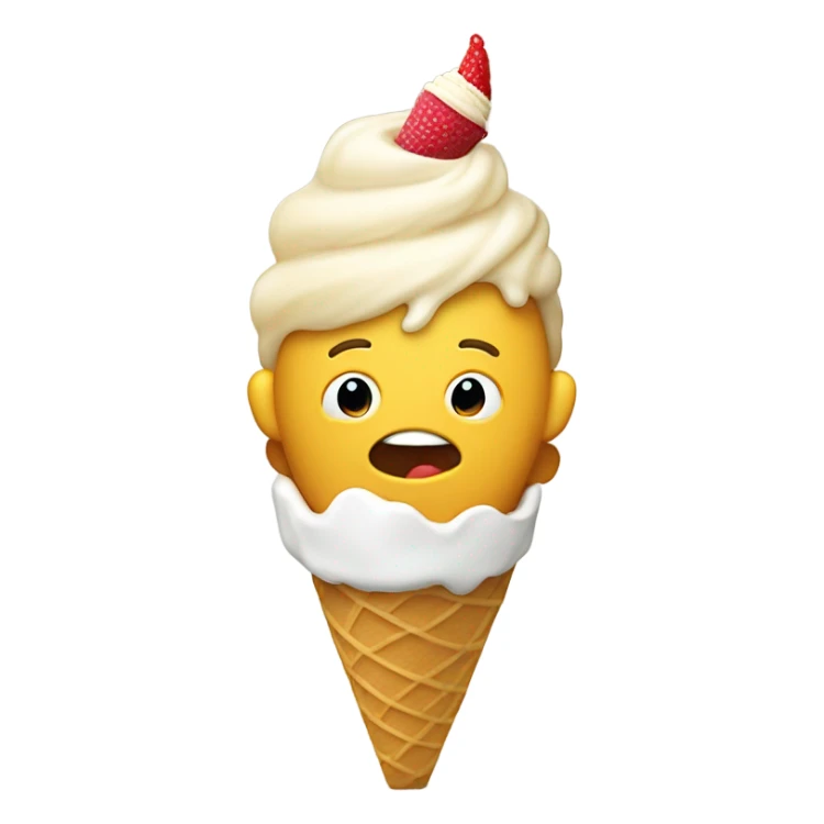 Trump eating ice cream sticker