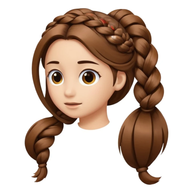 just hair braided hair tail sticker