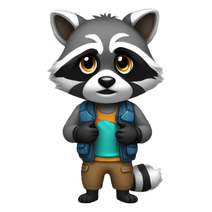  raccoon gamer sticker