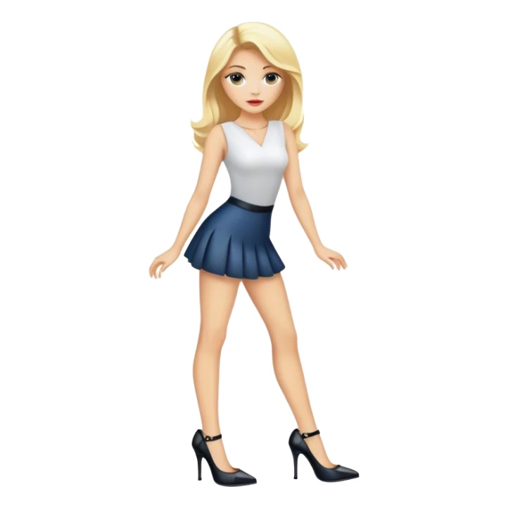 blonde girl in high heels sticker