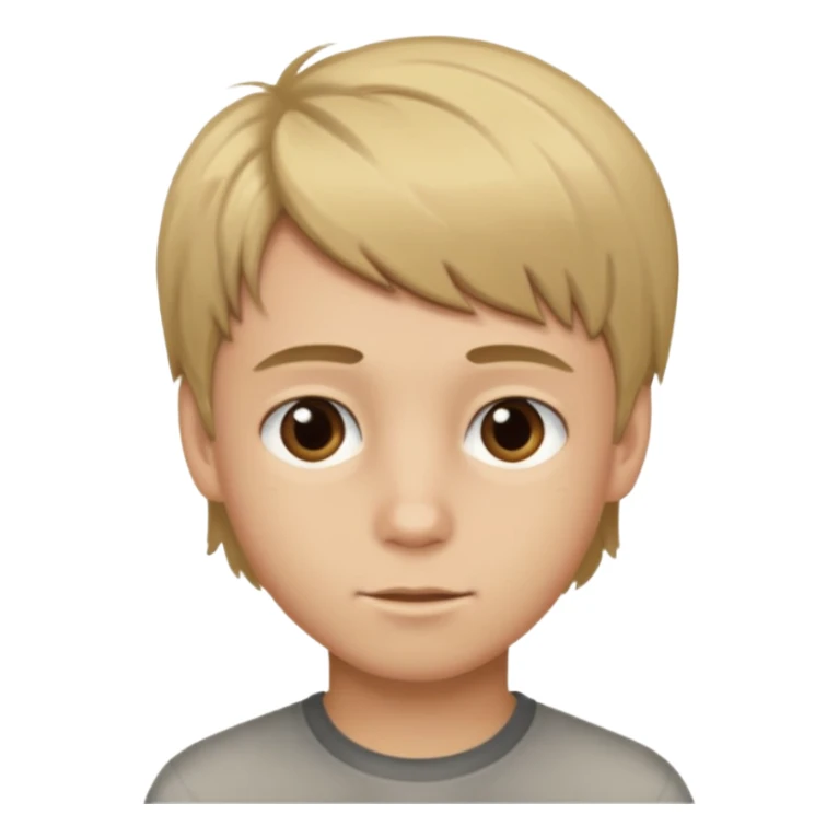 dirty blond haired boy with brown eyes and a nice haicut sticker