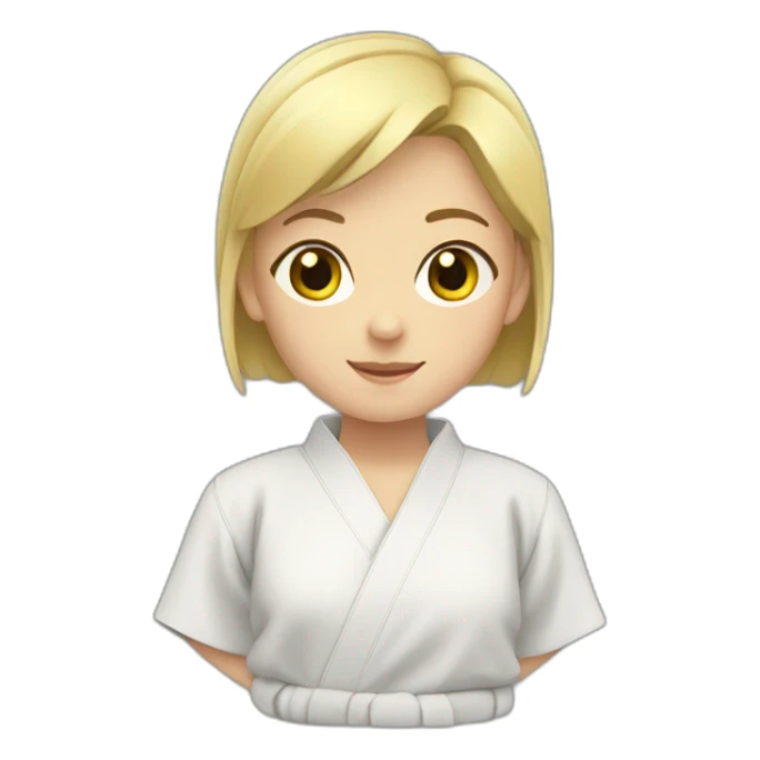 judoka-girl-blond-short hair sticker