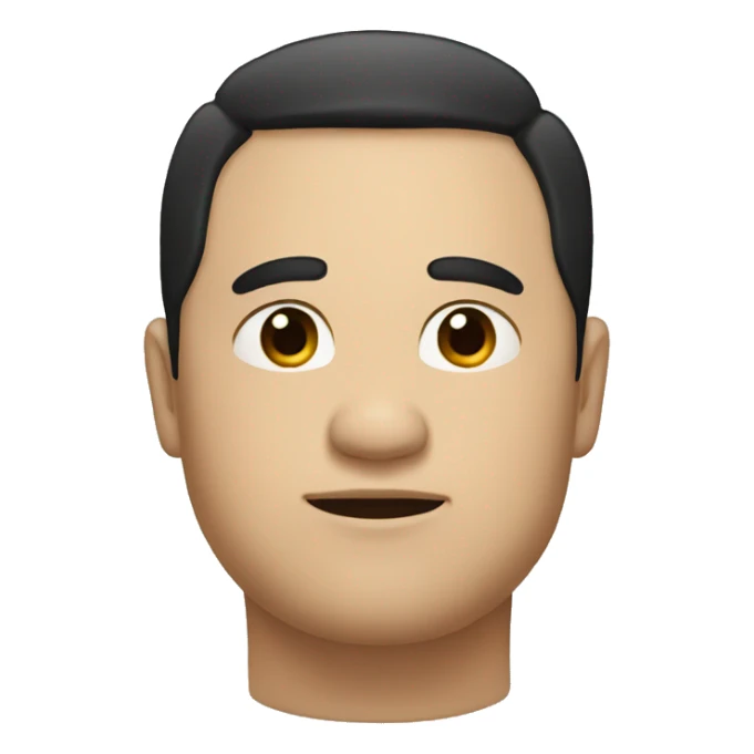 man with fat face a short black hair and dark eyes sticker