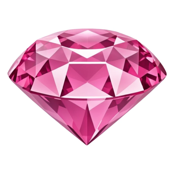 pink diamond emoji, simple and shiny sticker