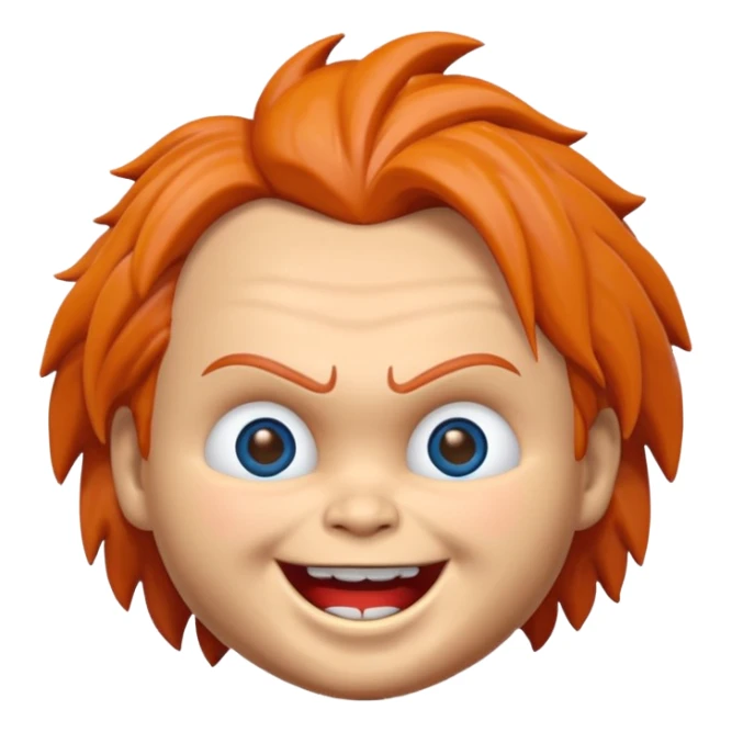 Un emojin de chuky sticker