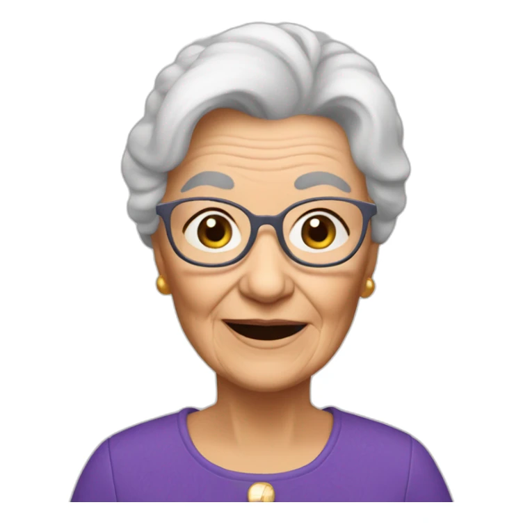 Memoji grandma europ sticker