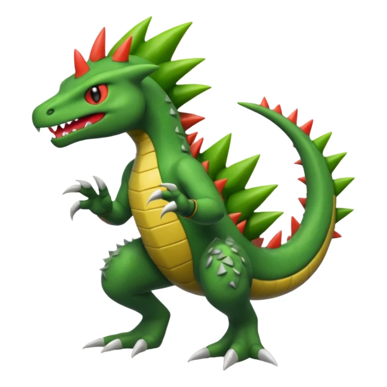 Shiftry-Grovyle-Fraxure-Haxorus-fusion sticker