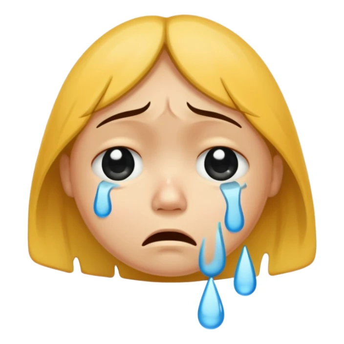 make an emoji like sobbing and make it like a child drew sticker