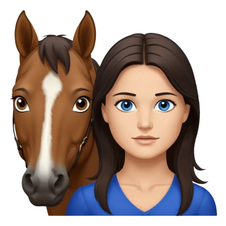 Trevor donovan with blue eyes. Danica McKellan with brown eyes. Brown horse sticker