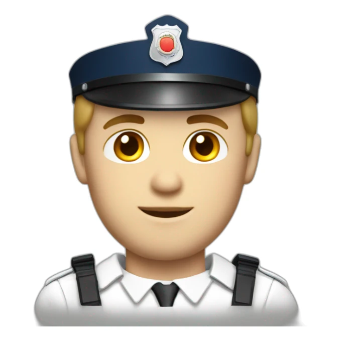 French policeman White man White police jacket sticker