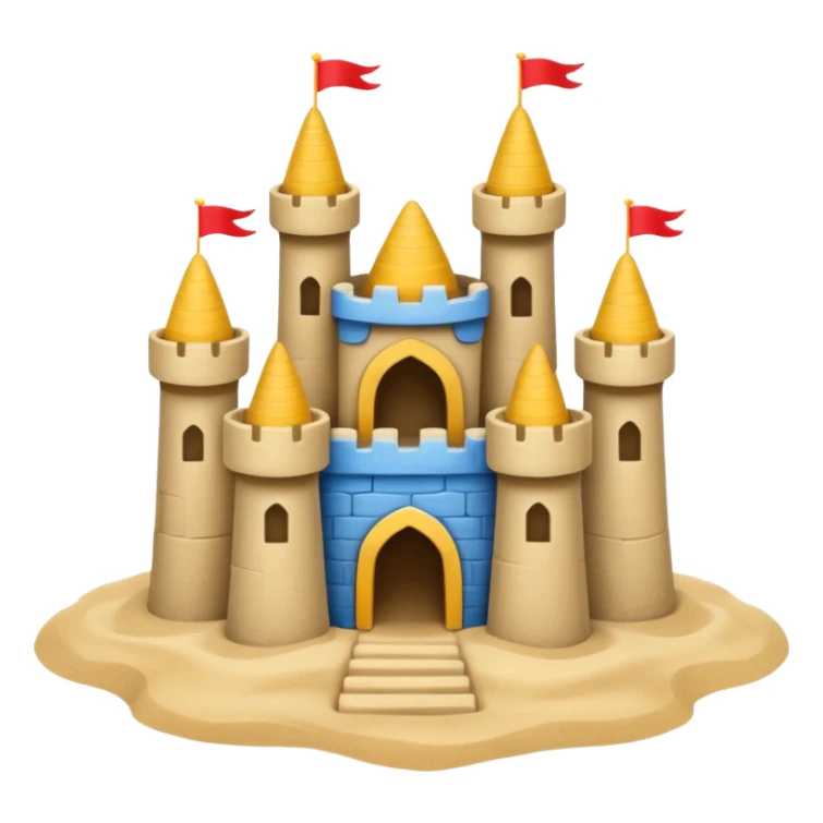 sand castle simple primitive very simple as made by a kid the simkples that can ever be  sticker