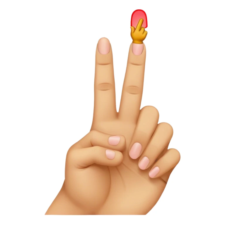 Middle finger with kissing emoji sticker