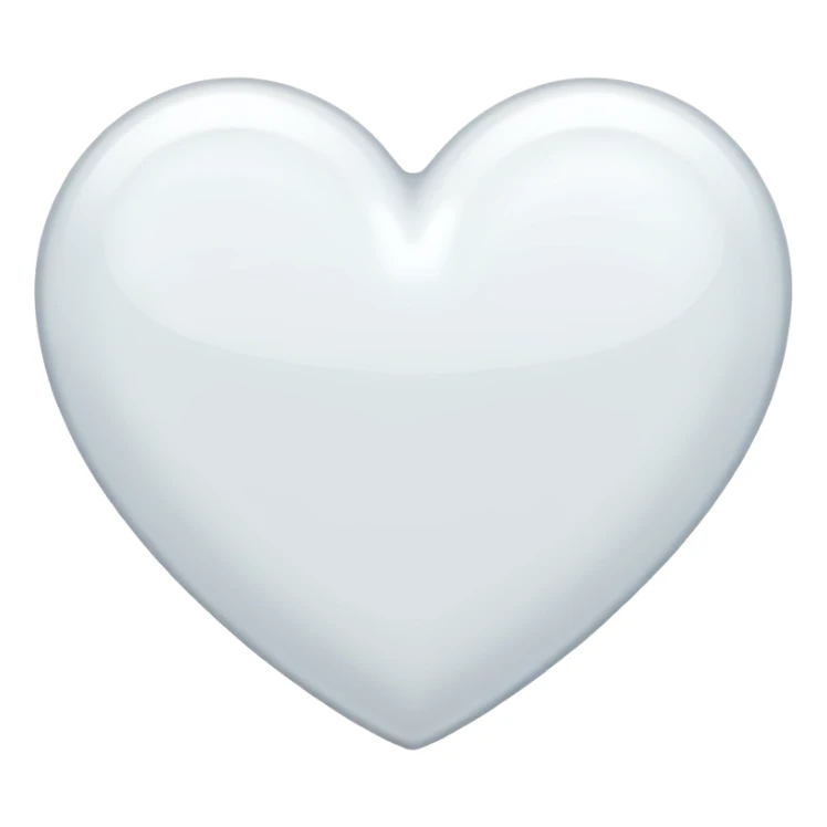 Genera emojis que tengan color blanco en forma de corazón  sticker