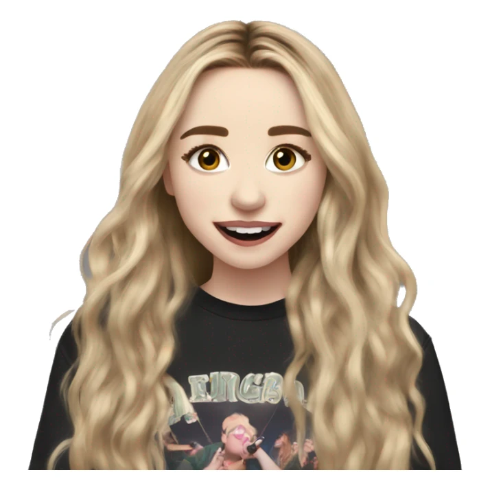 sabrina carpenter singing sticker