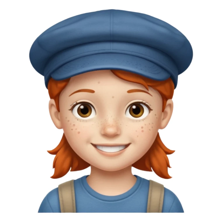 Un niño con gorra riendo sticker