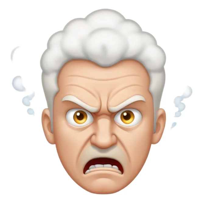 angry man with steam coming out of his ears  sticker