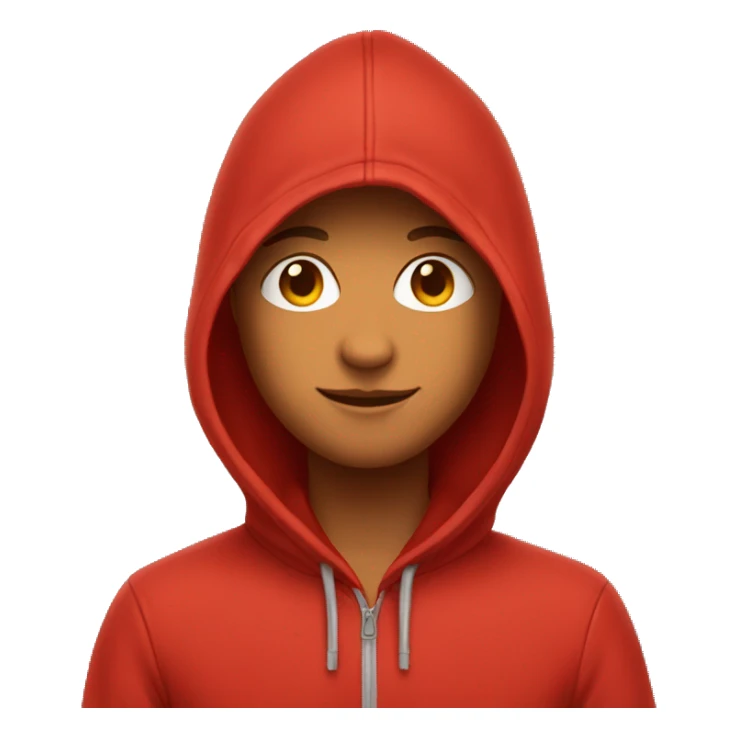 Just a red hoodie, no people sticker