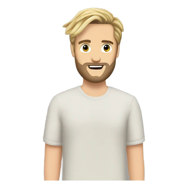 Generate pewdiepie with a man bun & goatee￼￼￼ sticker