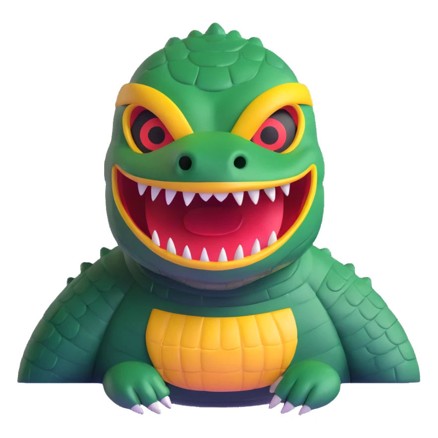 alligator luchador mask with scaly texture and menacing eyes sticker