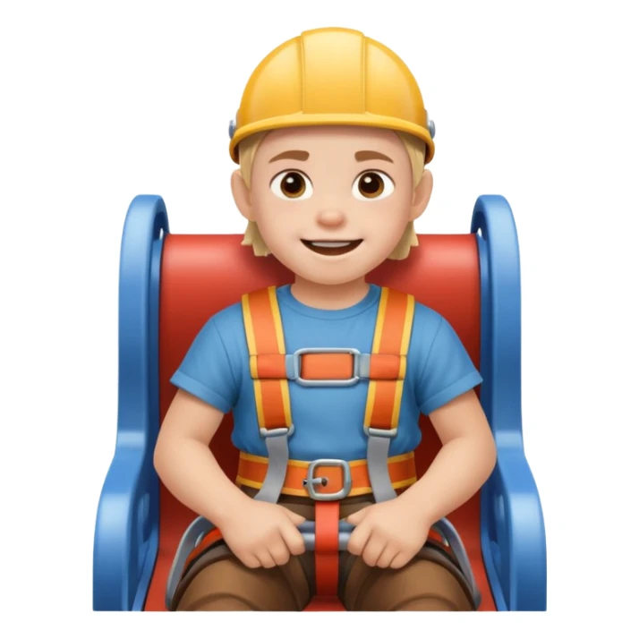 Icone un viking enfant qui sourie et qui est dans un roller coaster  sticker