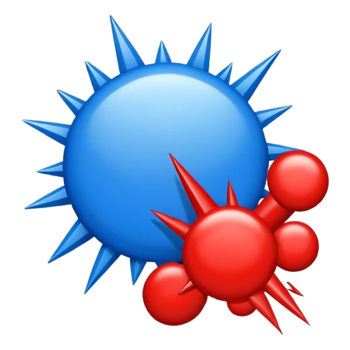  Boom signblue (#00A3E0) and red (#F9423A) sticker