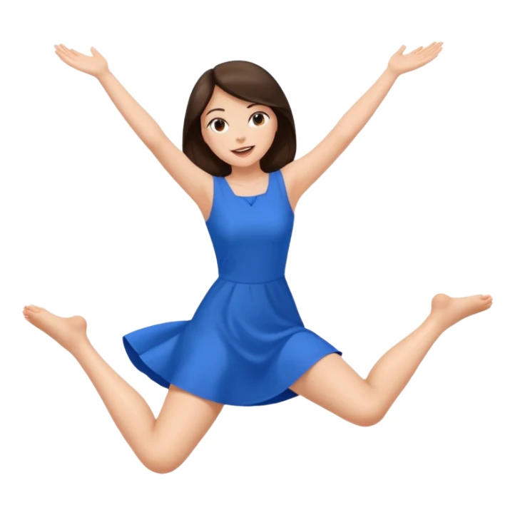 Brunette woman with legs spread wide in the air sticker