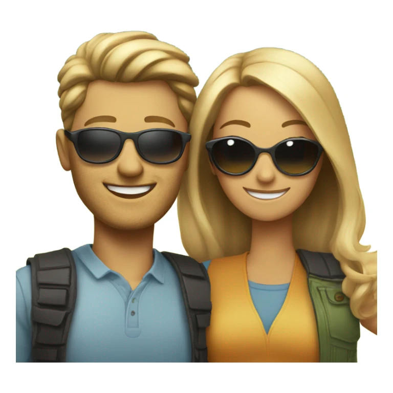 outdoor couple with sunglasses sticker