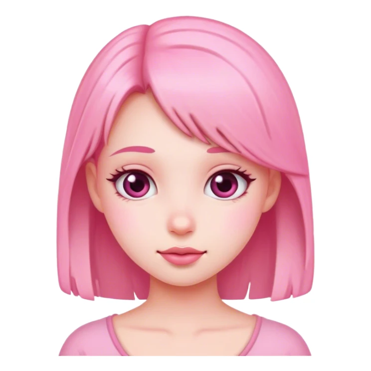 Pink cute girl sticker