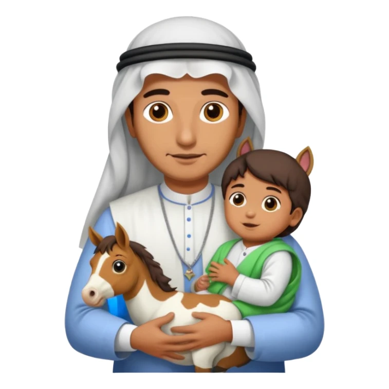 uae sheikh hoding a baby horse sticker