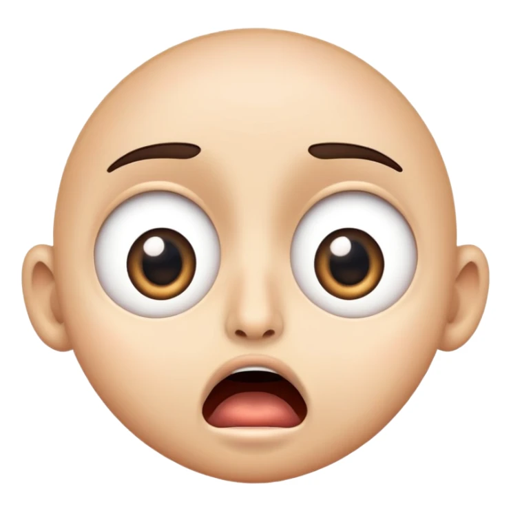 Surprised face with wide eyes and open mouth sticker