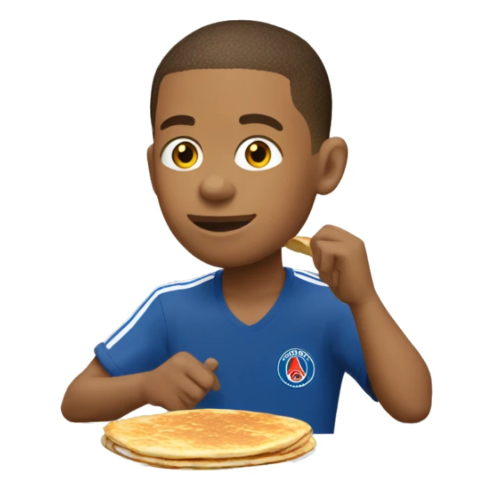 Mbappe qui mange des crêpes  sticker