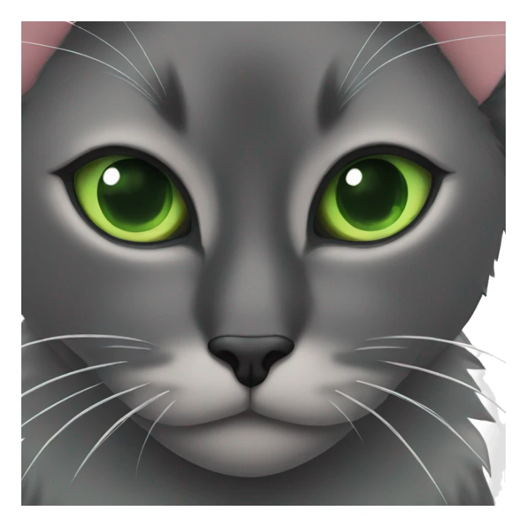 black cat with green eyes sits sticker