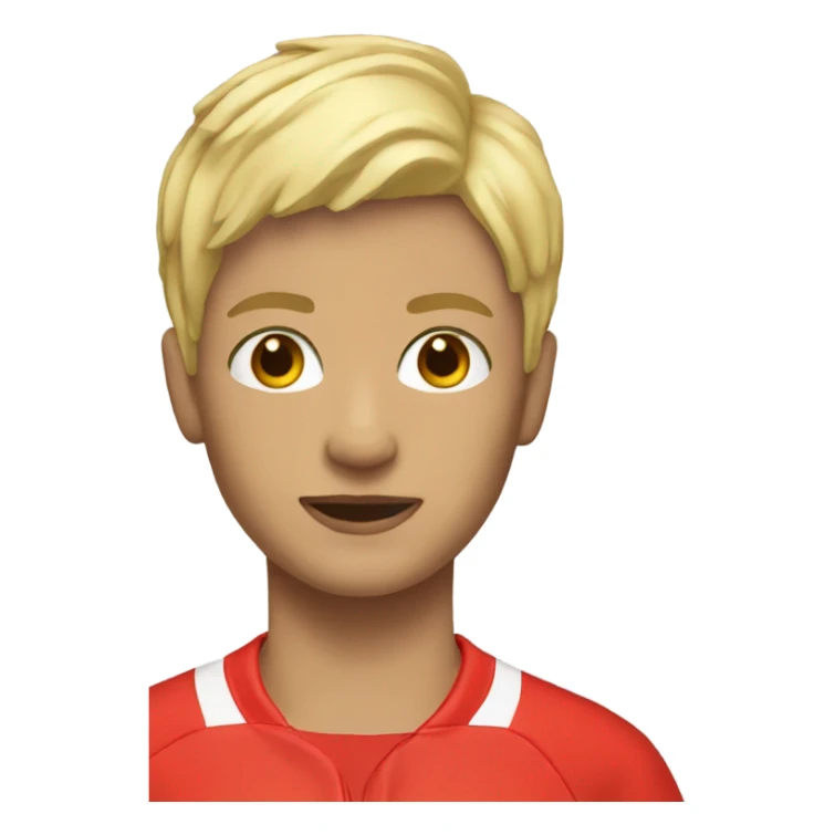 Short blonde hair red tracksuit  sticker